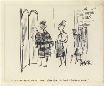 (THE NEW YORKER / FASHION / SHOPPING.) ROBERT WEBER. To tell the truth, Im not sure I care for the double breasted look.